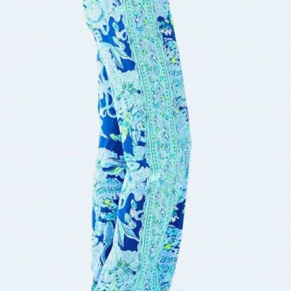 Lilly Pulitzer Bal Harbour Palazzo Pants Sea Sirens Blue Current Sz XL - Picture 2 of 13